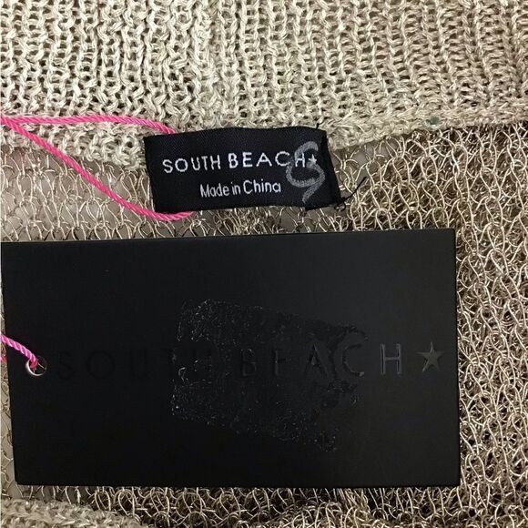 South Beach Gold Mesh Coverup Pants Size Large - Picture 6 of 11